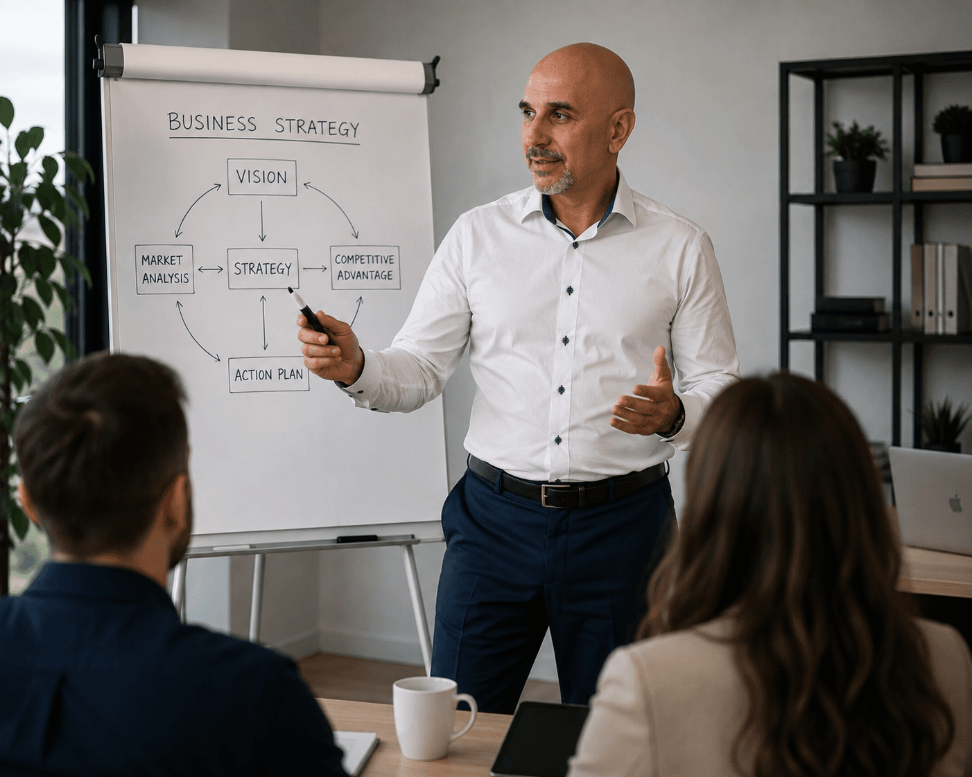 David teaching in English